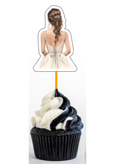 12 Adet Bride To Be Gelin Düğün Pasta Süsü Cupcake Süsü Gelinlik