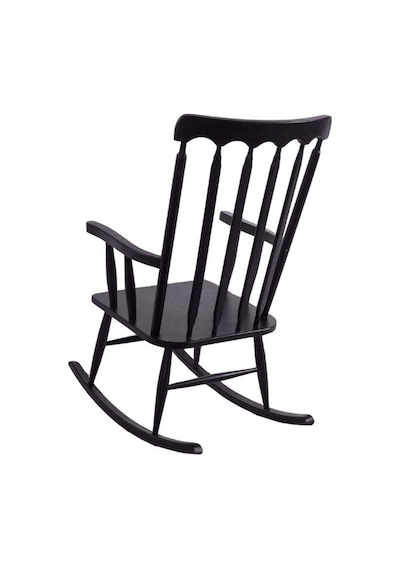 Dakota Rocker Amerikan Retro Ahşap Sallanır Sandalye Siyah