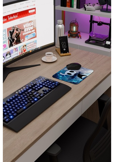 Hollow Knight Kaymaz Dikişli Kauçuk Oyuncu Mousepad V1 - 22x18 Gaming Mouse Pad Fare Altlığı