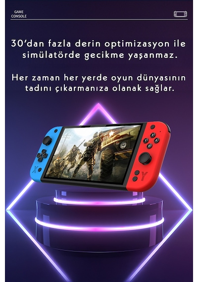 G90 Oyun Konsolu Yeni Nesil El Atarisi 2000 Mah Batarya 10.000+ Oyun 7inç Hd Ekran