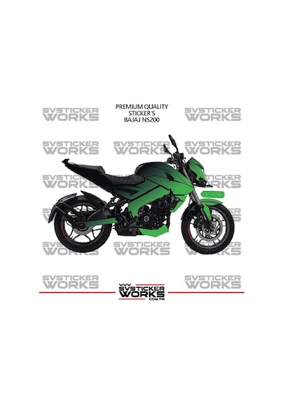 Bajaj Ns200 Kaplama Sticker Çift Renk Motor Kaplama Modeli Hazır Kit Yüksek Kalite 31941409