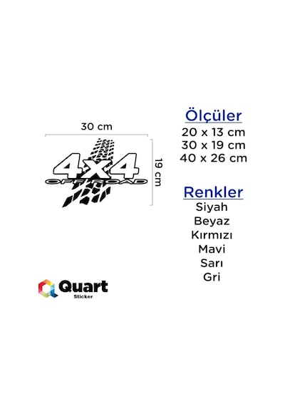 4X4 Off Road Sticker Lastik Izi Oto Sticker Araba Sticker
