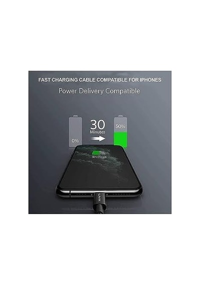 Horizontal 20w Type C To Lightning 2 Metre İphone İpad Hızlı Şarj Ve Data Kablosu Space Gray