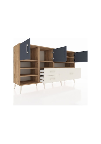 Hyperion Konsol 8 Raflı 3 Çekmeceli 4 Kapaklı 176x44x99 Çam-antra Çam-antrasit/aytaşı Hyperion Konsol 8 Raflı 3 Çekmeceli 4 Kapaklı 176x44x99 Çam-antra Çam-antrasit/aytaşı