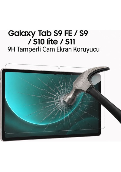 Samsung Galaxy Uyumlu Tab S9 Fe / S10 Lite / S11 Temperli Cam Ekran Koruyucu Kalem Hassasiyetini Bozmaz