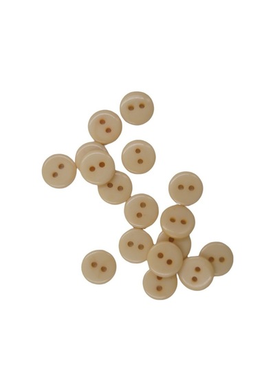 10 Adet 10 Mm Yuvarlak Düğme (Krem)