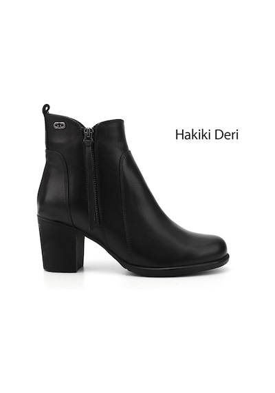 Gönderi(R) Gönderi R Kadın Siyah Fermuarlı Kalın Topuklu Hakiki Deri Bot Gkzb13410406 Siyah