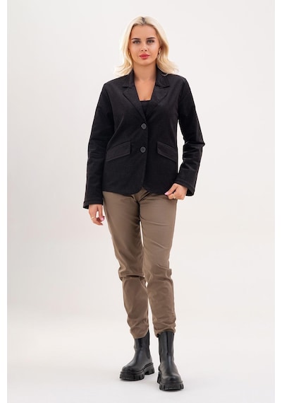 Bold & Young Kadın Baskılı Kadife Blazer Ceket Likralı Pamuklu Kumaş, Astarlı, Çift Cepli Balıksırtı Siyah Bold & Young Kadın Baskılı Kadife Blazer Ceket Likralı Pamuklu Kumaş, Astarlı, Çift Cepli Balıksırtı Siyah