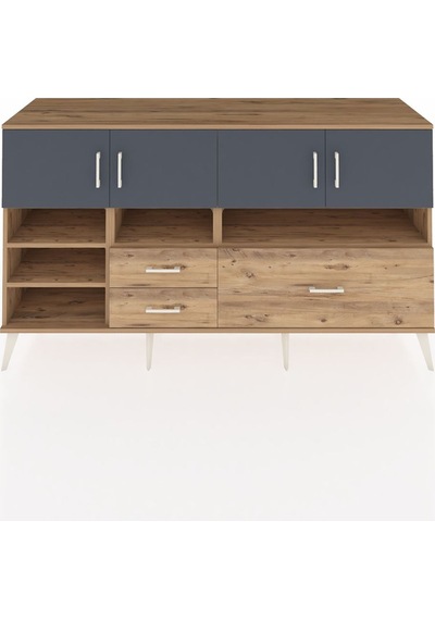 Hyperion Konsol 8 Raflı 3 Çekmeceli 4 Kapaklı 176x44x99 Çam-antra Çam-antrasit/çam Hyperion Konsol 8 Raflı 3 Çekmeceli 4 Kapaklı 176x44x99 Çam-antra Çam-antrasit/çam