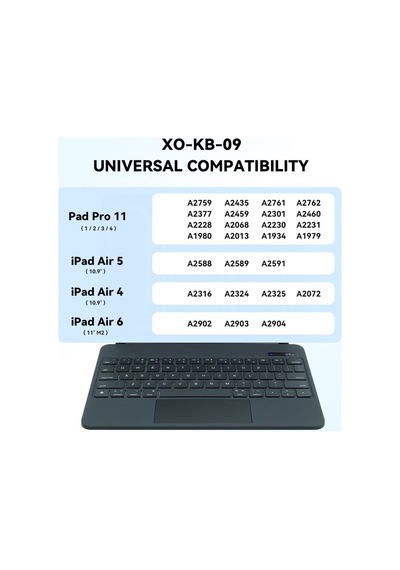 Touchpadli Ve Dijital Ekranlı Şarjlı Türkçe Q Tablet Klavyesi - Apple Uyumlu iPad 10.9 Ve 11 İnç