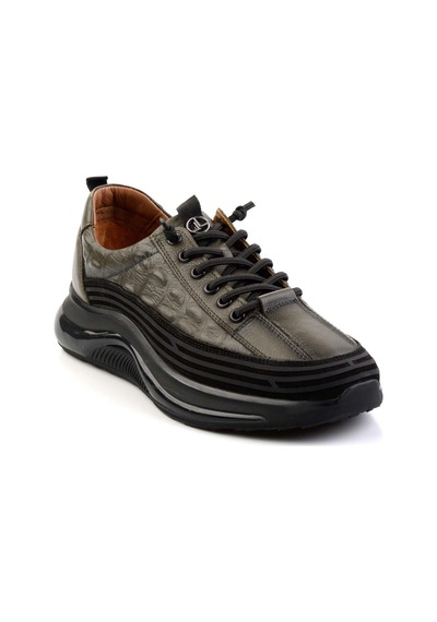 Bambi Haki Hakiki Deri Erkek Sneaker E01018240203 Haki
