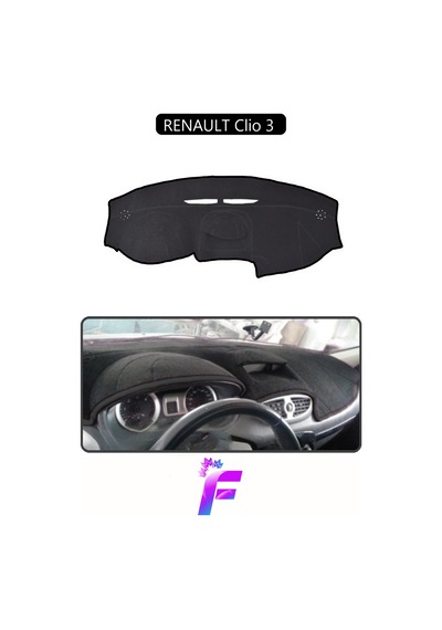 Renault Clio 3 Uyumlu Torpido Örtüsü Yansıma Önleyici Tam Koruma Kolay Ve Hızlı Montaj J60