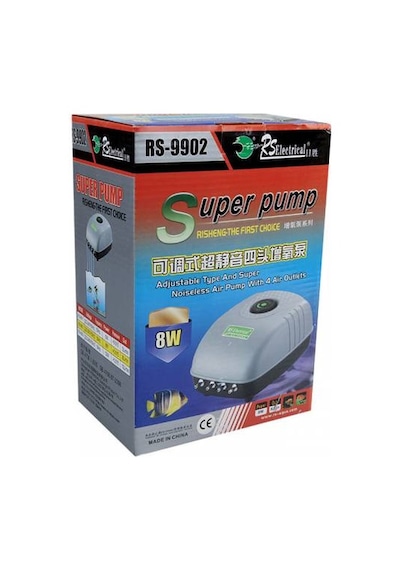 Rs-9902 Akvaryum Hava Motoru 4 Çıkış 8 L/Min 8w