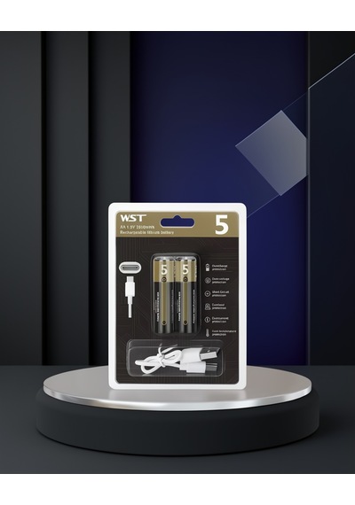 Aa Lityum Pil 1.5v Type-c Şarjlı Çiftli