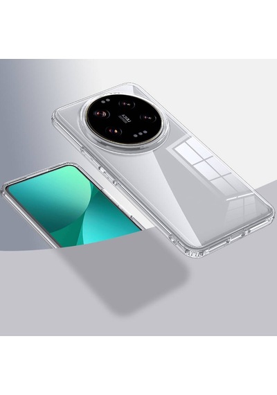 Vendas Xiaomi Mi 14 Ultra Kılıf Zore Volks Kapak + Polymer Nano Ekran Koruyucu Şeffaf