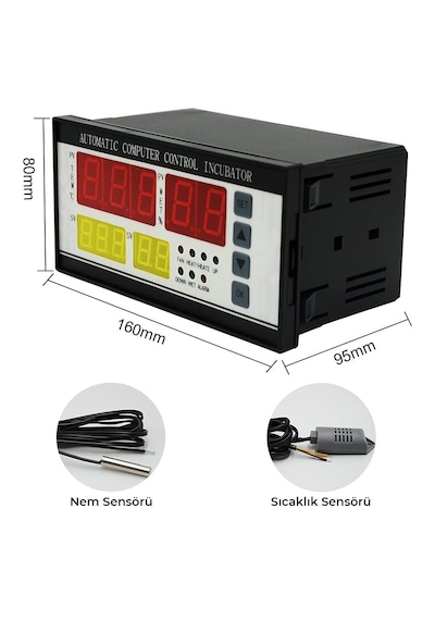 Xm-18 Ac 220v Dijital Nem Ve Sıcaklık Kontrol Cihazı Otomatik Kuluçka İnkübatör Termostat