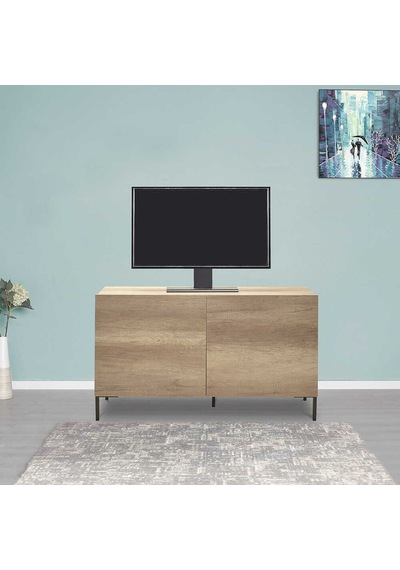 Roma 2 Kapaklı Modüler Tv Ünitesi - Açık Ceviz Tori 120x70x43 Cm Gxyxd
