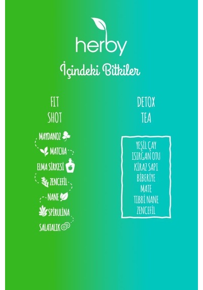 Herby Fit Matcha Shot 12'li +  Tea Diyete Destek Bitki Çayı 20'li