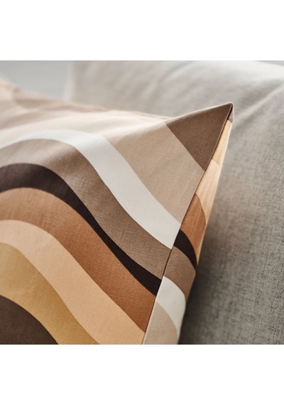 Ikea Myggblomster Yastık Kılıfı 50 X 50 Cm Kahverengi - Bej - Beyaz Çok Renkli
