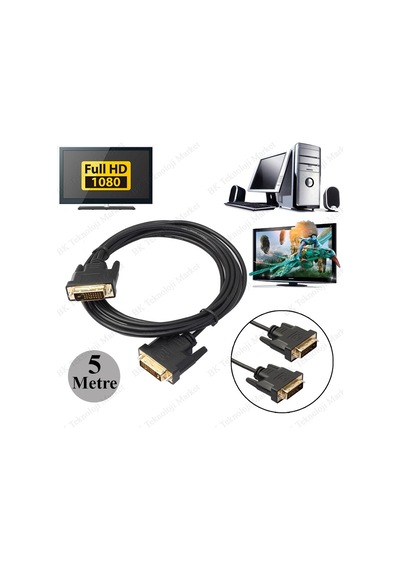 Yüksek Kalite 5 Metre Dvi To Dvi 24+1 Görüntü Kablosu