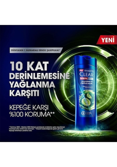 Men Kepeğe Karşı Etkili Şampuan Maksimum Ferahlık 350 Ml X3