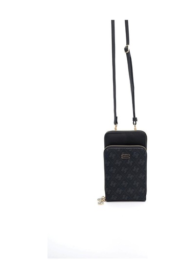Silver Polo Sp1011 Kadın Telefon Çantası Monogram Siyah-siyah