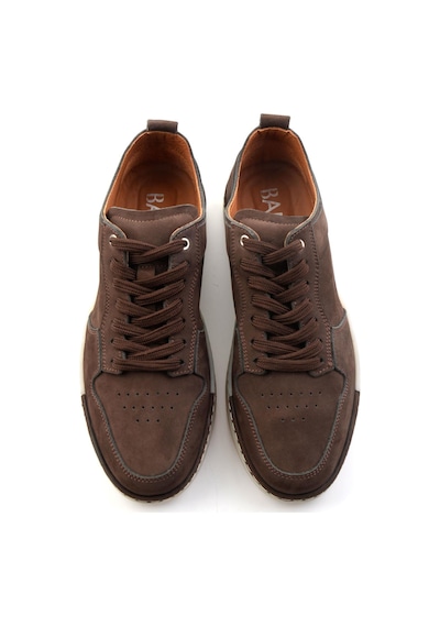Bambi Kahve Hakiki Deri Erkek Sneaker E01396022601