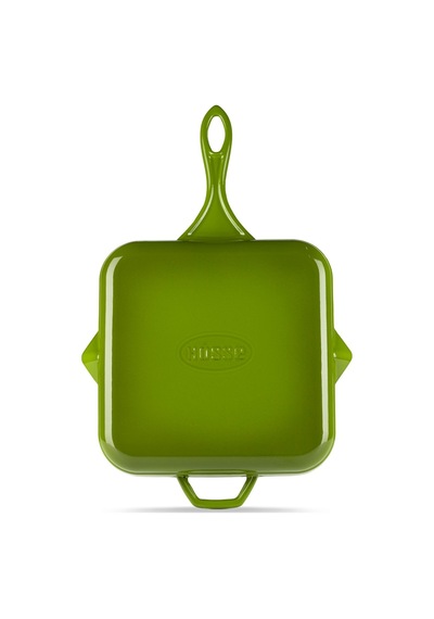 Hosseven Hs K Gtv 2828 Kare Grill Tava 28x28 Cm Yardımcı Kulplu Yeşil Yeşil