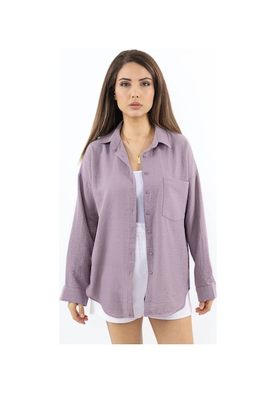 Ritnice Kadın Well Violet Keten Gömlek Mor