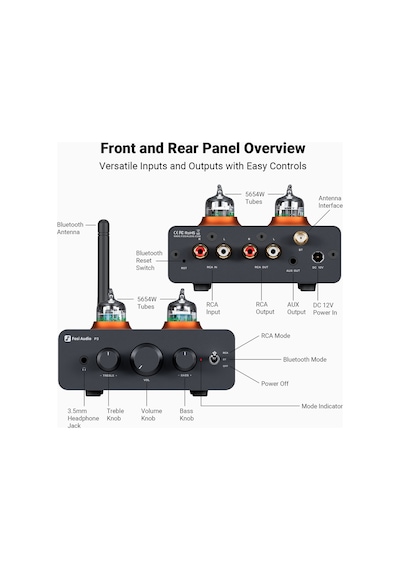 Fosi Audio P3 Tüp Preamp Bluetooth Kulaklık Amplifikatörü