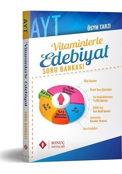 AYT Vitaminlerle Edebiyat Soru Bankası -  Sonuç Yayınları