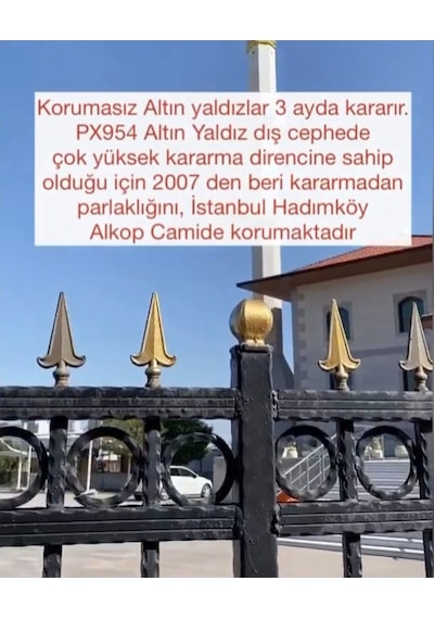 Süper Parlak Altın Yaldız Kararmaz Koruma Altın Varak Boya 200Gr
