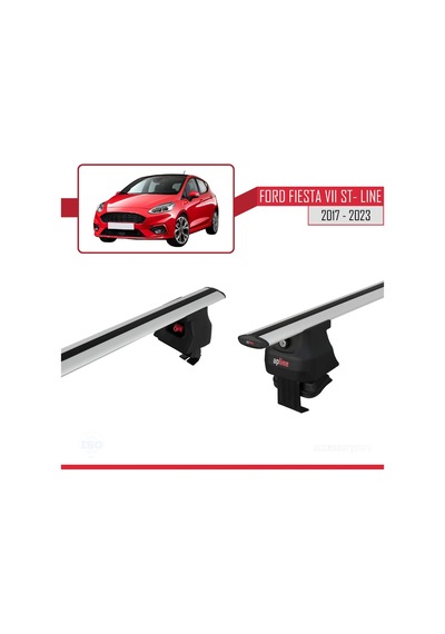 Ford Fiesta Vıı St-line 2017-2023 Arası İle Uyumlu Ace-4 Ara Atkı Tavan Barı Gri