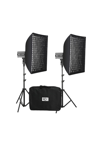 GDX ML150W BiColor LED Video Işığı İkili Set Çantalı Bowens Mount Profesyonel Sürekli Işık