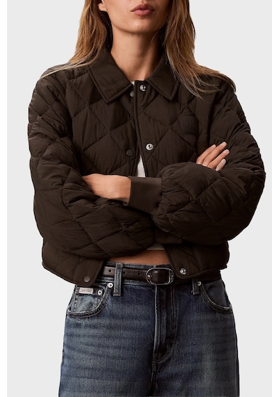 Calvin Klein Kapitoneli Regular Fit Çıtçıt Düğmeli Mont Lv047g509gto2 Bayan Mont Lv047g509g To2 Kahve