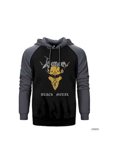 Venom Black Metal Gri Renk Reglan Kol Sweatshirt / Hoodie