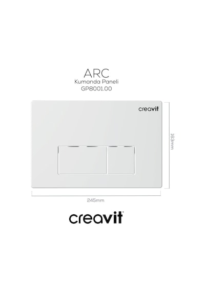 Creavit Arc Beyaz  Kumanda Paneli GP8001.00 Beyaz