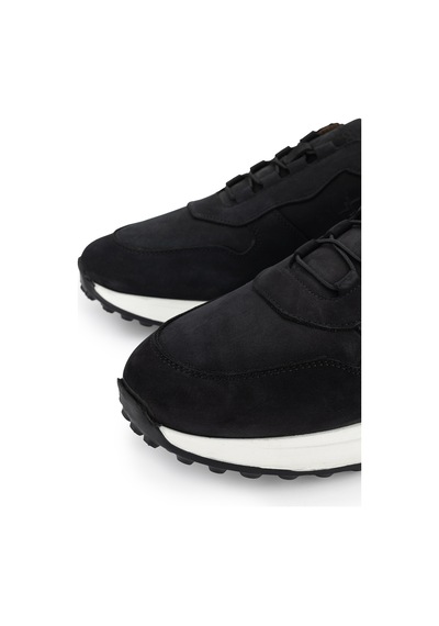 Tamer Tanca Erkek Hakiki Deri Siyah Nubuk Sneakers & Spor Ayakkabı 1145 2028 Erk Ayk Y26 Sıyah Nbk