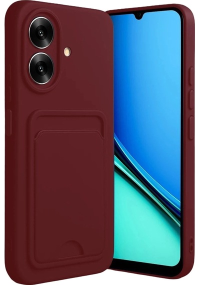 Durukar Realme Note 60 Kelvin Kartvizitli Silikon - Bordo
