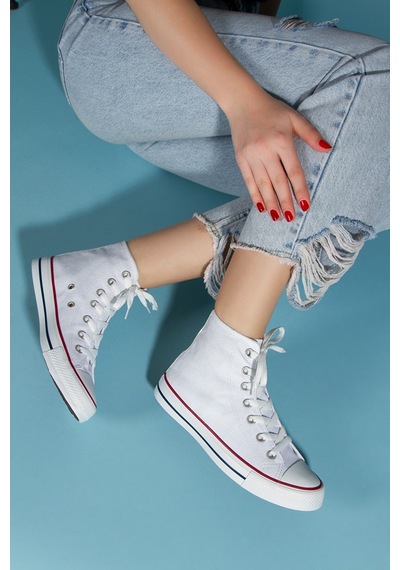 N Moda Unisex Keten Ayakkabı Spor Ayakkabı Günlük Sneakers Uzun Beyaz