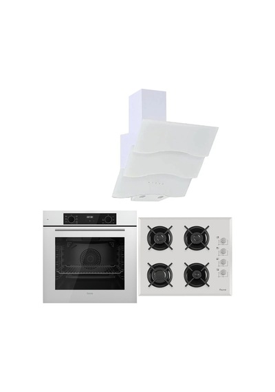 Ferre White Plus Serisi QBL63CB - 1140B - BSPR600 3lü Cam Ankastre Set