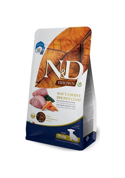 N&D Brown Kuzulu Spirulinalı Mini Yavru Köpek Maması 1500 G