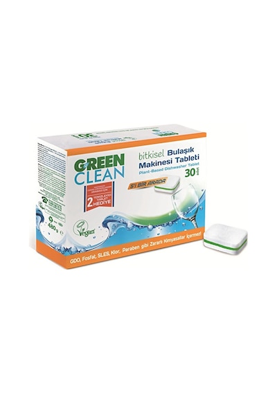 3 Adet Green Clean Bulaşık Makinesi Tableti 30'lu Diğer