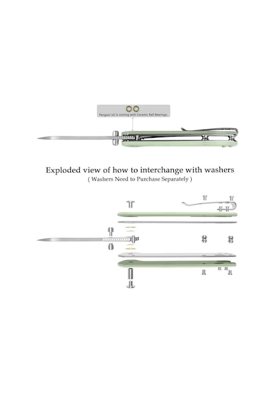 Qsp Penguin V2 Jade G10 Sap Liner Lock D2 Çelik Kamp Çakı Qs130v2-g1 Kum