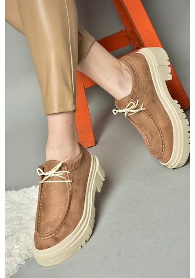 Fox Shoes R294783002 Vizon Süet Kadın Ayakkabı 001