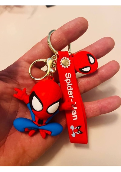 Spider-man 3d Silikon Anahtarlık Marvel Örümcek Adam Çanta & Araba Süsü