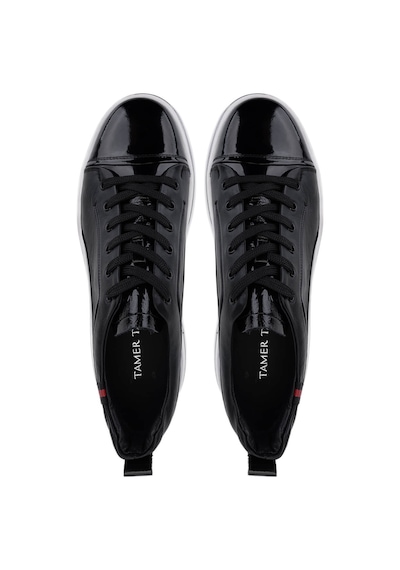 Tamer Tanca Erkek Hakiki Deri Siyah Sneakers & Spor Ayakkabı 381 21624 Erk Ayk Y25 Sıyah Dr/rgn Siyah