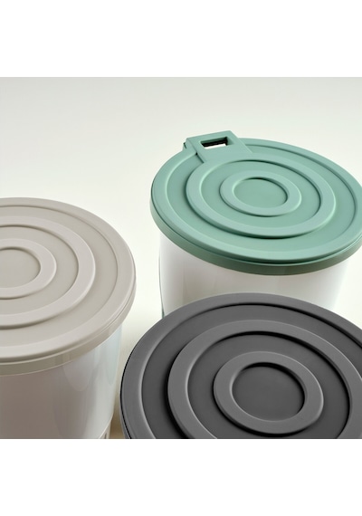 Dünya-01070-867 Pastel- Çöp Kovası Plastik 14lt 315x285x335mm Yeşil Pedallı Lüx - 6'li Paket