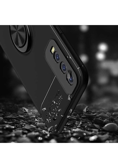 Vivo Y11S Kılıf Zore Ravel Yüzüklü Silikon Kılıf