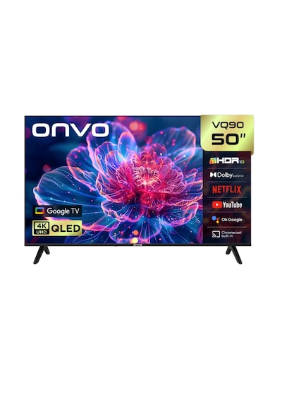 Onvo 50VQ90F3UB 50" 127 Ekran Uydu Alıcılı 4K Ultra HD Google Smart QLED TV